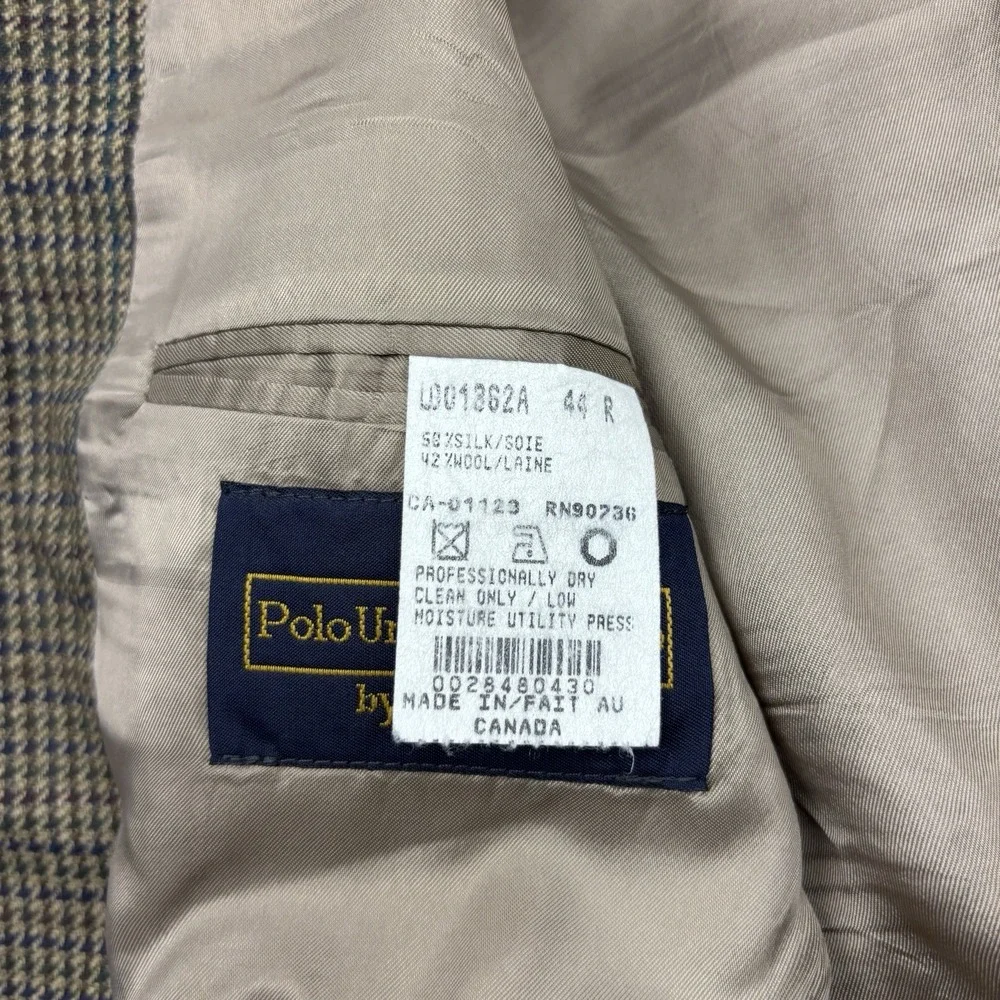Ralph Lauren Men's Brown Houndstooth Sport Coat Blazer